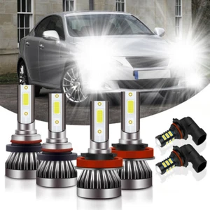 For Lexus IS250 IS350 2006-2010 9005+H11+9006 LED Headlight + Fog Light Bulb - Picture 1 of 9