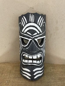 Hand Carved Bali Wood Tribal Tiki Mask Wall Art - Picture 1 of 3