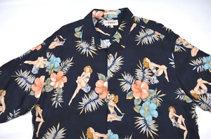 Campia Moda Men's Hawaiian Shirt Pin Up Girls in Bathing Suits Size XXXL - Picture 1 of 16