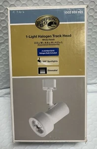 Hampton Bay 1002 659 925 1-Light Halogen Track Head White Finish - Picture 1 of 3
