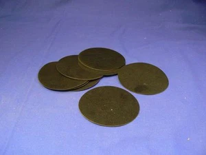 10x (verschiedene Größen) FILZKREISE Kleber klebrig schwarz Filzflock Baize - Bild 1 von 2