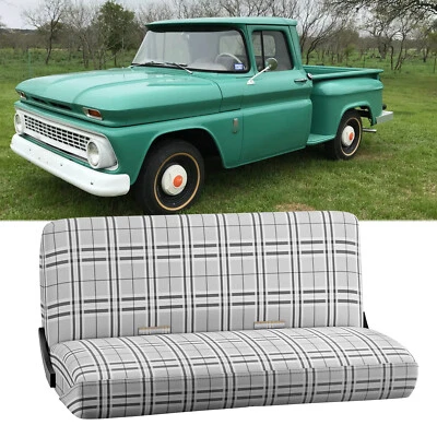 Cubierta de asiento de banco gris de una pieza para camioneta Chevrolet C10 4x4 1960-1964 Foto 1 de 4