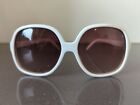 Liz Claiborne 80's Sunglasses Retro Square Large White Frame + White VTG SG11
