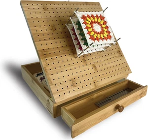 Crochet Blocking Boards Multifunctional Container Pins Granny Square Compact - Picture 1 of 1