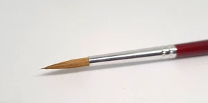 Single Handmade Sable Artist Paint Brush Size 4 Fine Multi Buy Discount - Picture 1 of 9