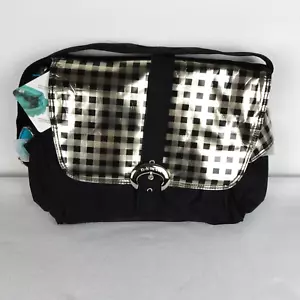 Diaper Bag Baby Kalencom Laminated Buckle Bag Black Gold Bottle Bag Changing Pad - Picture 1 of 15