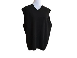 Raffi Linea Uomo Men’s Vest Sweater Charcoal Gray XL Fine Merino Wool V-neck Y2K - Picture 1 of 8