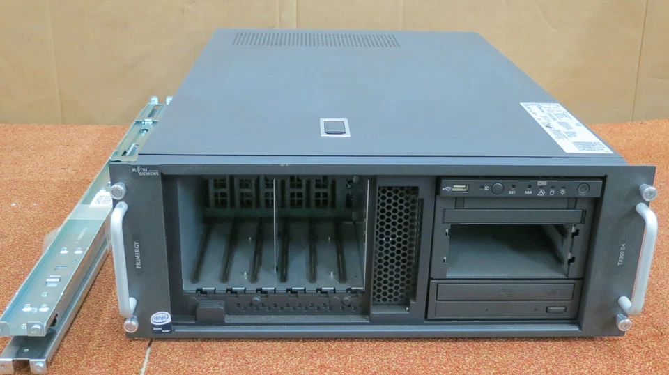 Fujitsu Primergy TX300 S4 2x L5420 2.50GHz 32GB RAID Server + RAILS - Image 1 of 1