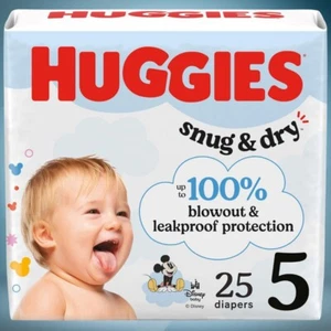 Huggies Snug & Dry Diapers, Size 5 (27+ lbs), 25 Count - Picture 1 of 6
