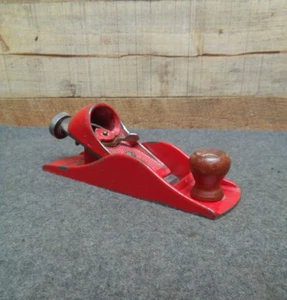 Avión de mano vintage SEARS avión de carpintería EE. UU. rojo 7" x 2" - Imagen 1 de 9
