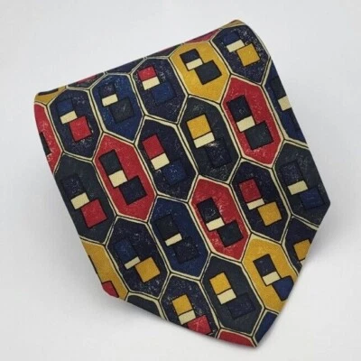 Галстук шелковый Eddie Bauer многоцветный геометрический мужской галстук 55,5 x 3,75 - Изображение 1 из 4