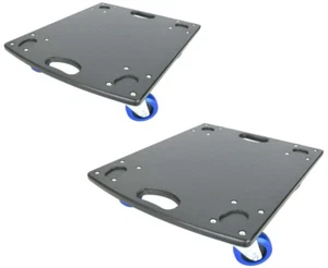 2x ADAM HALL Transportroller 560 kg Möbelroller Rollbrett 80 mm Bock Lenk Rollen - Picture 1 of 16