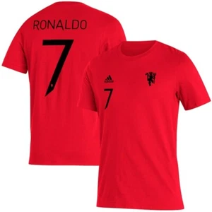 T-shirt Cristiano Ronaldo Manchester United Adidas amplificatore nome e numero - rossa - Foto 1 di 1