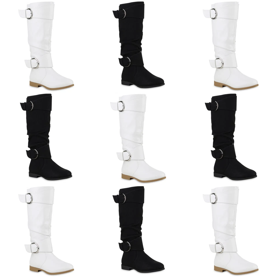 MARKENLOS Damen Leicht Gefütterte Klassische Stiefel Schnallen Schuhe 840863 Mode