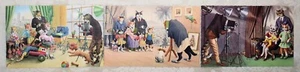 134L ANTHROPOMORPHIC CATS x3 POSTCARDS A/S BY ALFRED MAINZER, FAMILY PHOTOGRAPHY - Picture 1 of 2