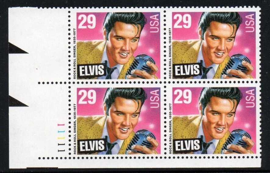 ALLY'S STAMPS US Plate Block Scott #2721 29c Elvis Presley [4] MNH [STK] - Image 1 of 1