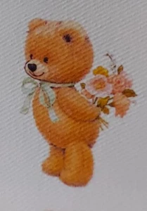 Small Application On Fabric to Sew On, 3 X 4 CM, Teddy Motif M - Picture 1 of 1