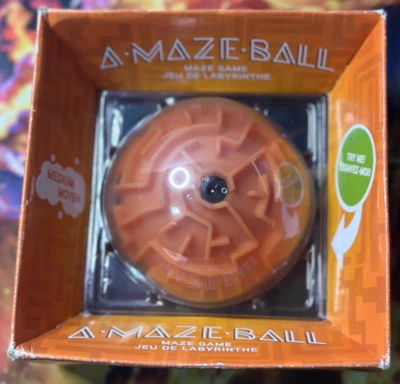 ThinkGeek A-Maze-Ball quebra-cabeça bola 3D / jogo de labirinto - nível DIFÍCIL / azul - Imagem 1 de 4