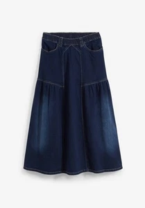 knöchelfreier Jeansrock A-Linie Gr 44 Dunkelblau Denim Damen Skirt Maxi-Rock Neu - Bild 1 von 1