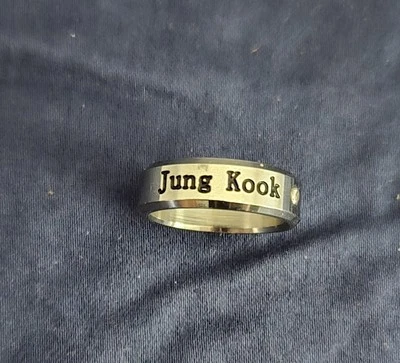 C506 BTS Fan Ring Member Jung Kook 1997.09.01  Titanium Steel Pre-owned - Image 1 of 4