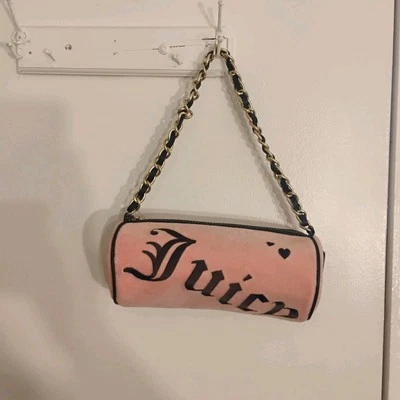 Vtg  Pink Juicy Couture Womens Barrel Bag  Satchel Terry Cloth / Leather Grail  - Image 1 of 4