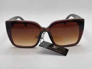 Louis Vuitton Damen Sonnenbrille Braun mit Gold Logo Made In Italy - Bild 1 von 4