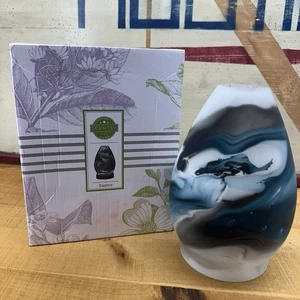 Scentsy Explore Oil Diffuser Shade Only with Box- Blue Gray White Marble Aqua - Picture 1 of 11