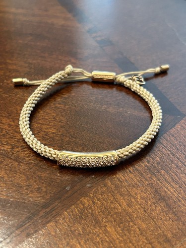 Bracciale Michael Kors MK Slider Tono Oro Corda Intrecciata Paver Strass