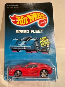 1989 HOT WHEELS, SPEED FLEET, FERRARI TESTAROSA. LINKSBESATZ UNGELOCHT ROT - Bild 1 von 5