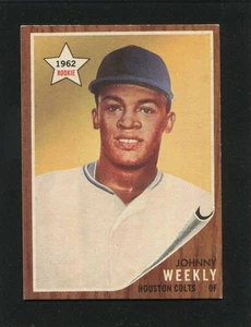 #204 JOHNNY WEEKLY, Colt .45s - 1962 Topps: EX-MT, pack fresh/good gloss 220759e - Bild 1 von 3