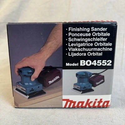 Makita Finishing Sander BO4552 Handheld Palm Power Tool, Tested & Working W/ Bag - Image 1 of 4