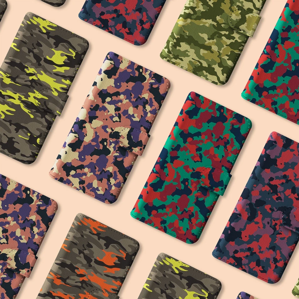 Personalised Wallet Phone Case for iPhone 16 16e 15 14 Pro Cover Jungle Camo - Image 1 of 4