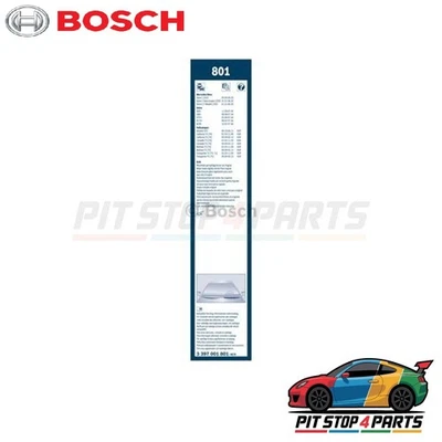 Bosch 801 Wiper Blades Set Front Durable High Performance Automotive Part - Image 1 of 3