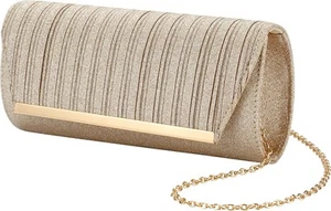Womens Evening Clutch Bridal Prom Handbag shoulder bag Wedding Rose Gold C - Picture 1 of 6
