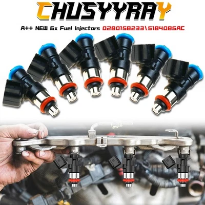 Inyectores de combustible 6 piezas 5281427AA para Chrysler Jeep Cherokee Dodge RAM 3,6 L 2017-21 Foto 1 de 4