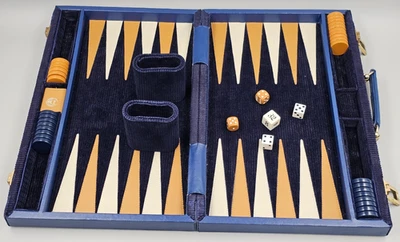 Aries Of Beverly Hills Backgammon Game Travel Case Rare Complete / Unplayed Set - Image 1 of 4
