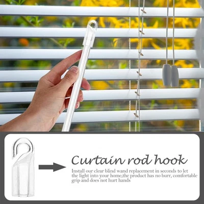 24PCS Vertical Blind Wand Rod Tip Hook Wand Tip Hook Sleeve Wand Hook Caps  ] - Image 1 of 4