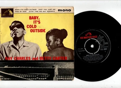 RAY CHARLES  AND BETTY CARTER - BABY IT'S COLD OUTSIDE. UK 1961 ORIG 7" EP. VG+ - Image 1 of 2