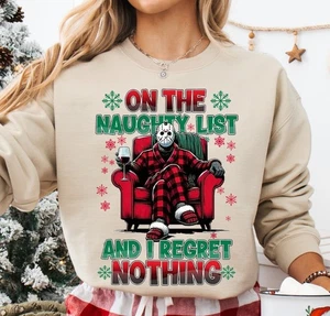On The Naughty List Ugly Christmas Sweater Christmas Sweatshirt Christmas Shirt - Picture 1 of 14