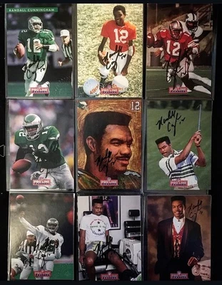 1992 Pro Line Certified Authentic Randall Cunningham Autograph Auto Complete Set - Image 1 of 4