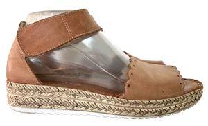 Eurostudio Flex Light Brown Nubuck Leather Sandals Comfort Shoes Women's 37 US 7 - Picture 1 of 14