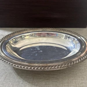 12" X 9" Silver Plate Unpolished Unknown Maker Oval Serving Bowl #103 - Picture 1 of 6