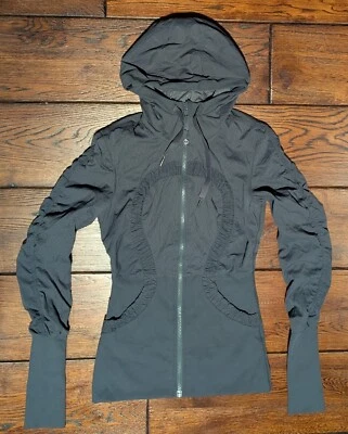 Chaqueta con Capucha Reversible Lululemon Para Mujer Gris Dance Studio Talla 4 Foto 1 de 4