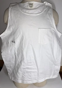 Comfort Colors Men's Pocket Tank Top White 100% Preshrunk Cotton Sz M - Picture 1 of 2