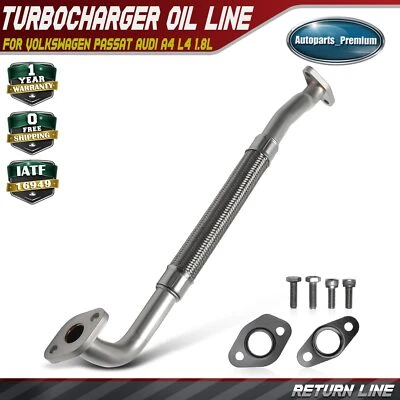 Línea de retorno de aceite turbocompresor para Volkswagen Passat 00-05 Audi A4 Quattro L4 1,8 L Foto 1 de 4