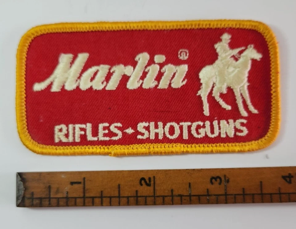 ВИНТАЖНАЯ НАШИВКА ДИЛЕРА ВИНТОВОК МАРЛИНА ДРОБОВИКОВ ОГНЕСТРЕЛЬНОГО ОРУЖИЯ - Изображение 1 из 1