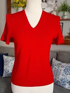St John Sport by Marie Gray Womens V-Neck Pullover Size P *Flaws* Price Reduced - Picture 1 of 13