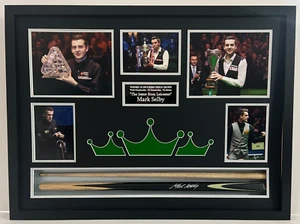 Mark Selby 4x World Snooker Champion Framed Signed Snooker Cue Display + Cert - Picture 1 of 2