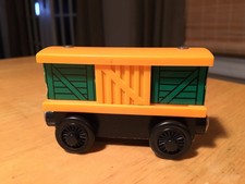 Genuine Thomas Wooden Train by Learning Curve Yellow Box Car