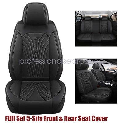 Cubierta de asiento de cuero negra 5 asientos para conductor y pasajero Nissan Altima 2016-2018 Foto 1 de 4